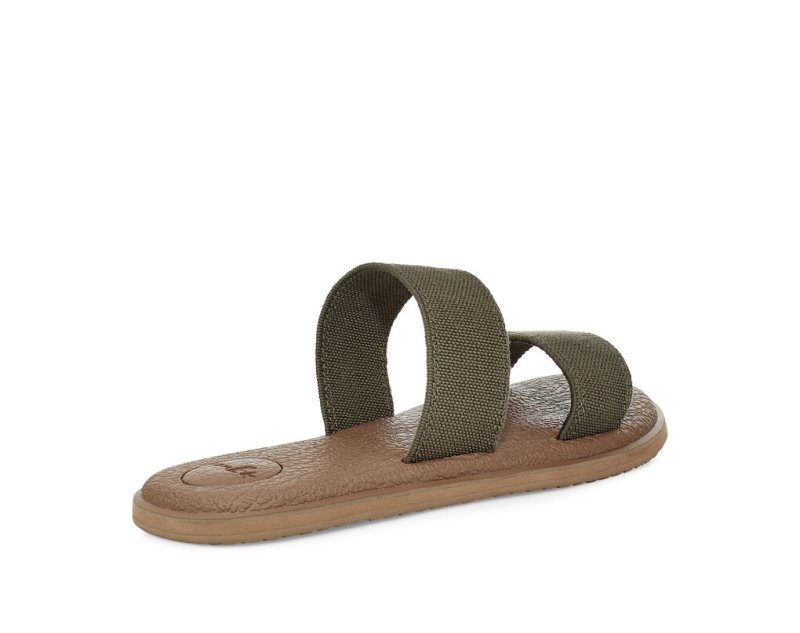 Sanuk Yoga Gora Women's Sandals Olive | Canada 70XYU